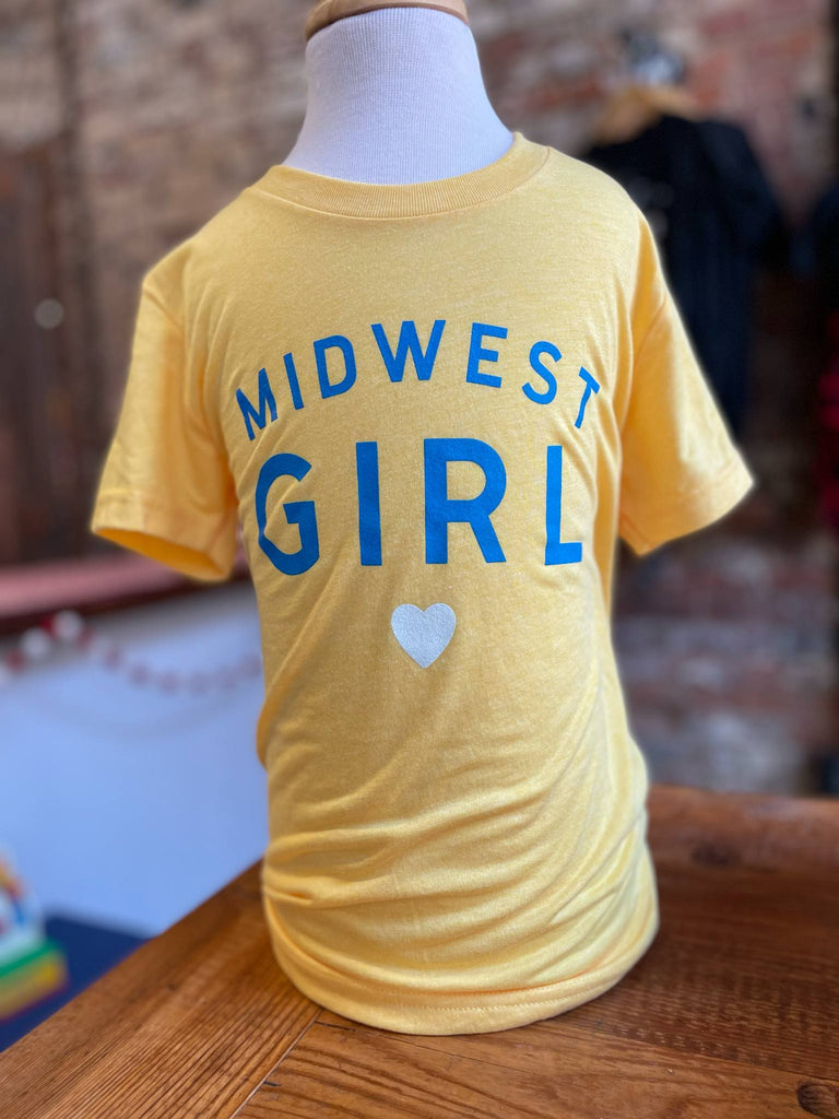 Midwest Girl Tee in Gold for Youth