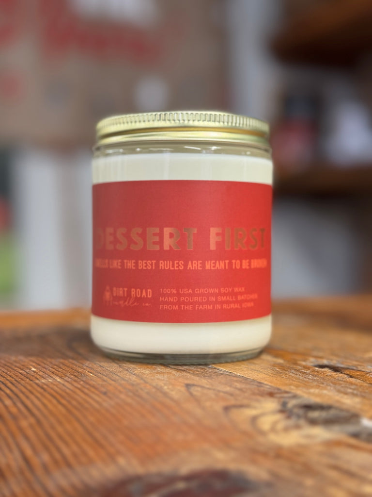 Dessert First Candle