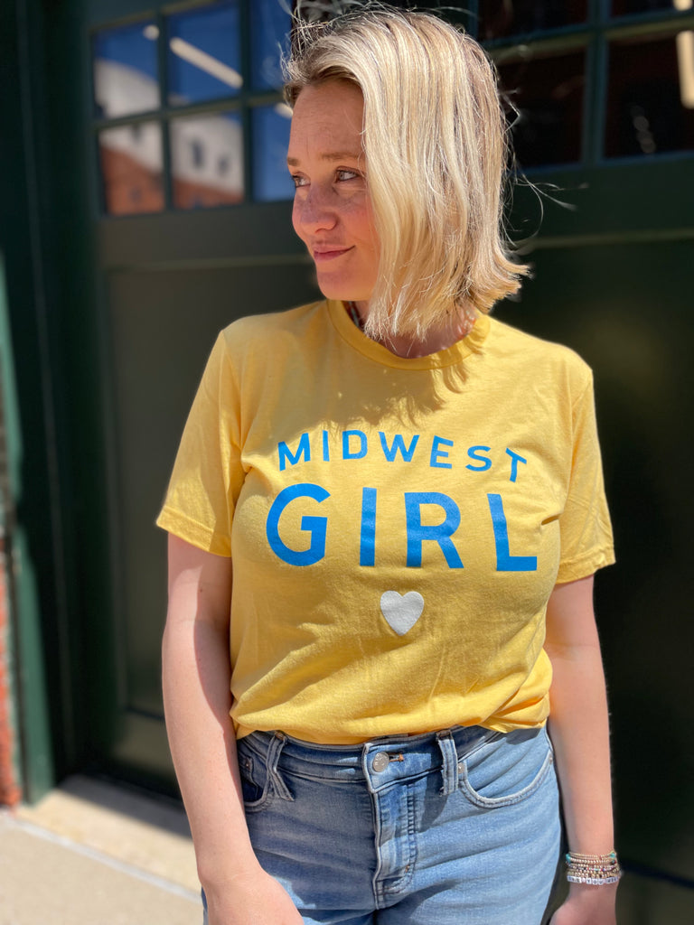 Midwest Girl Tee in Yellow Gold (FINAL SALE)