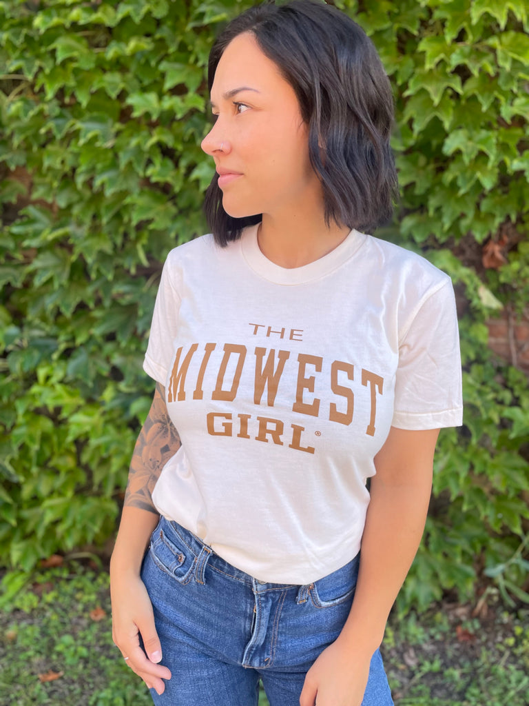 The Midwest Girl Tee in Cream