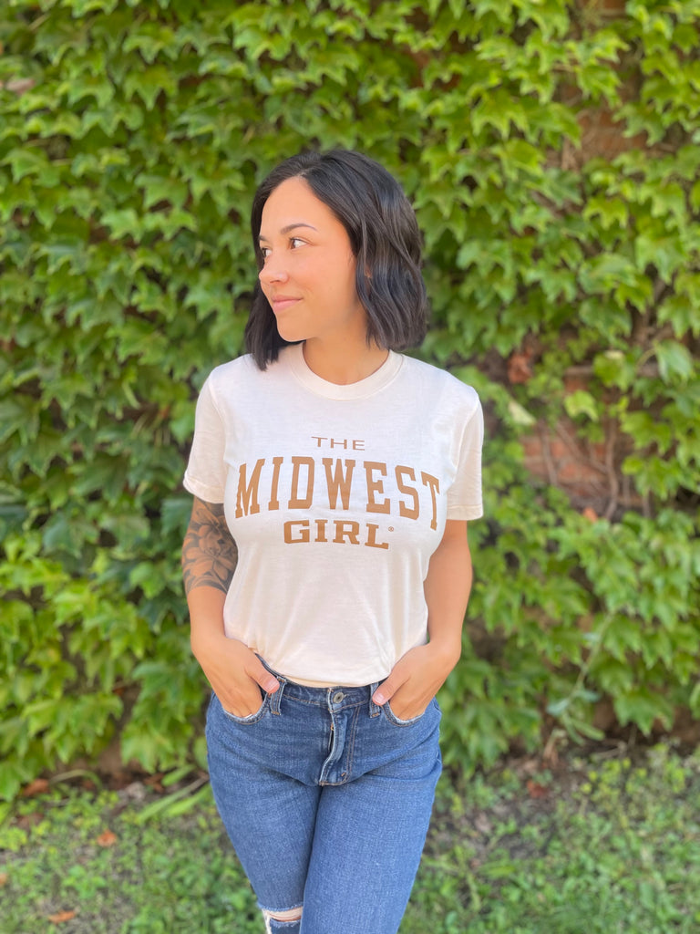 The Midwest Girl Tee in Cream