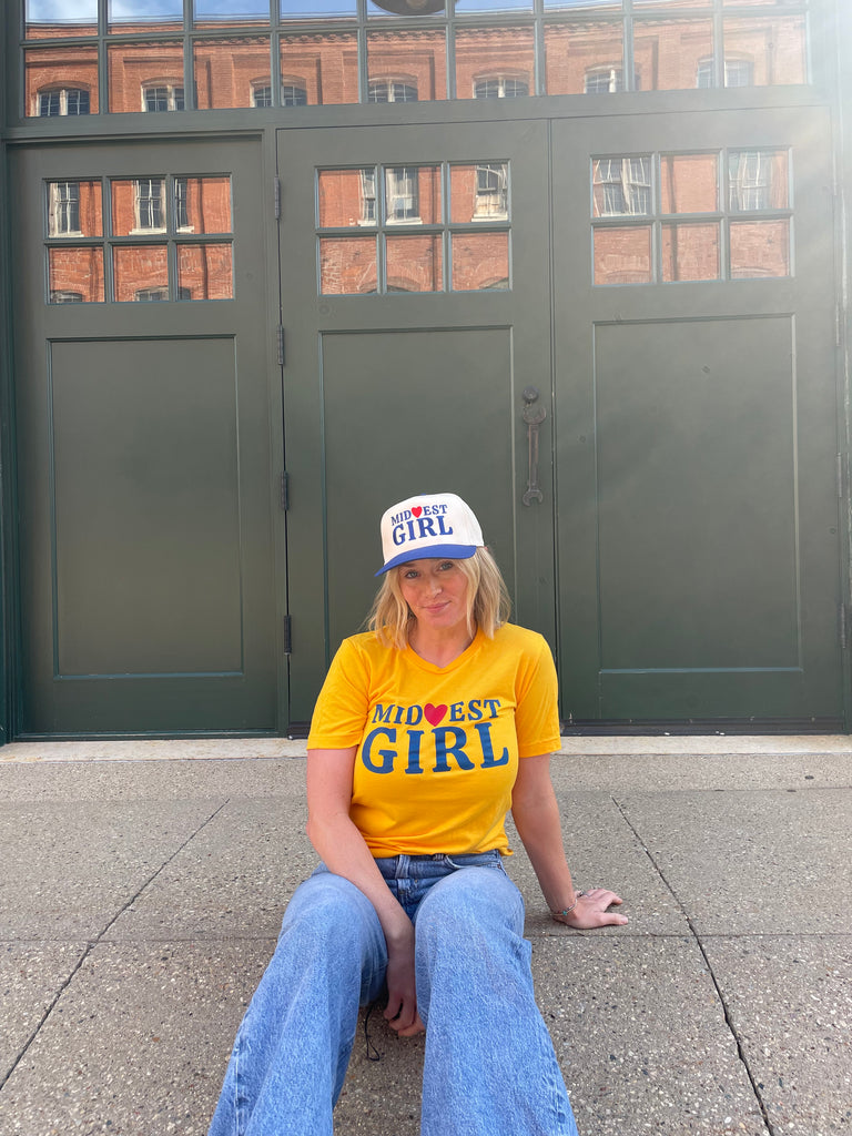 Midwest Girl Tee in Gold