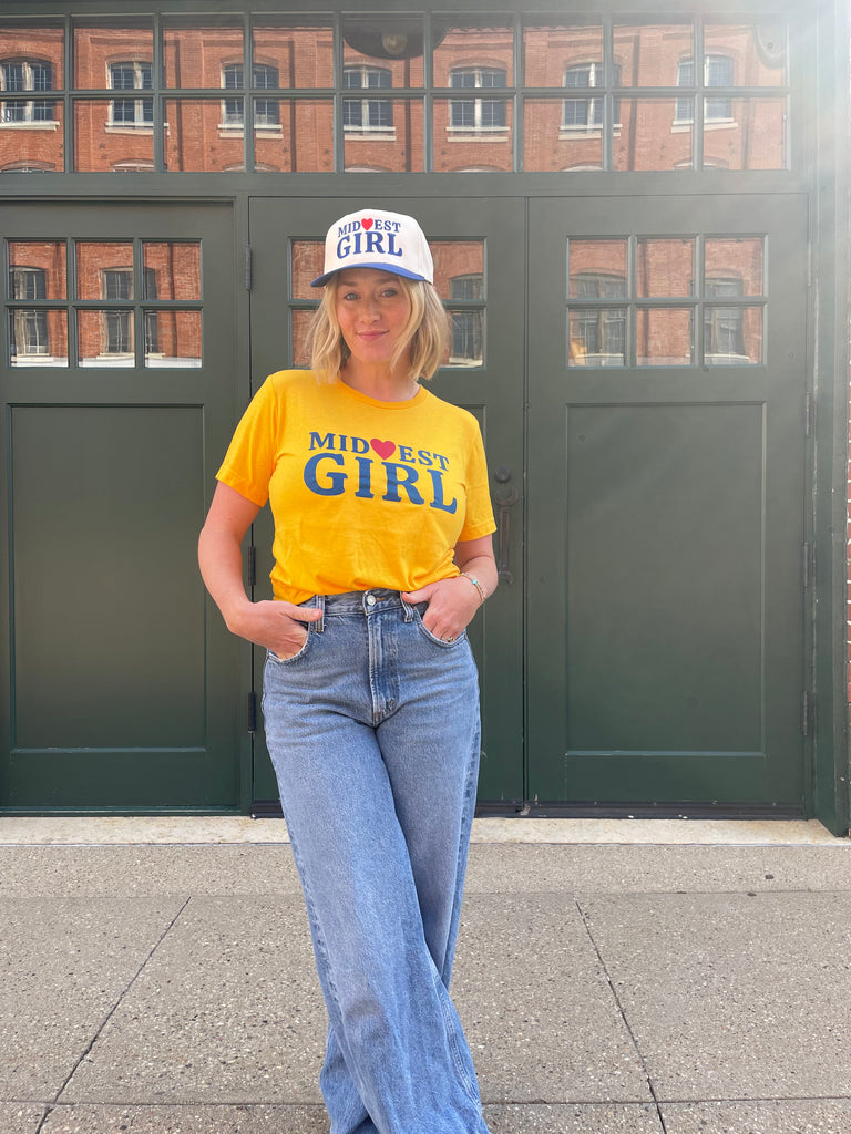 Midwest Girl Tee in Gold