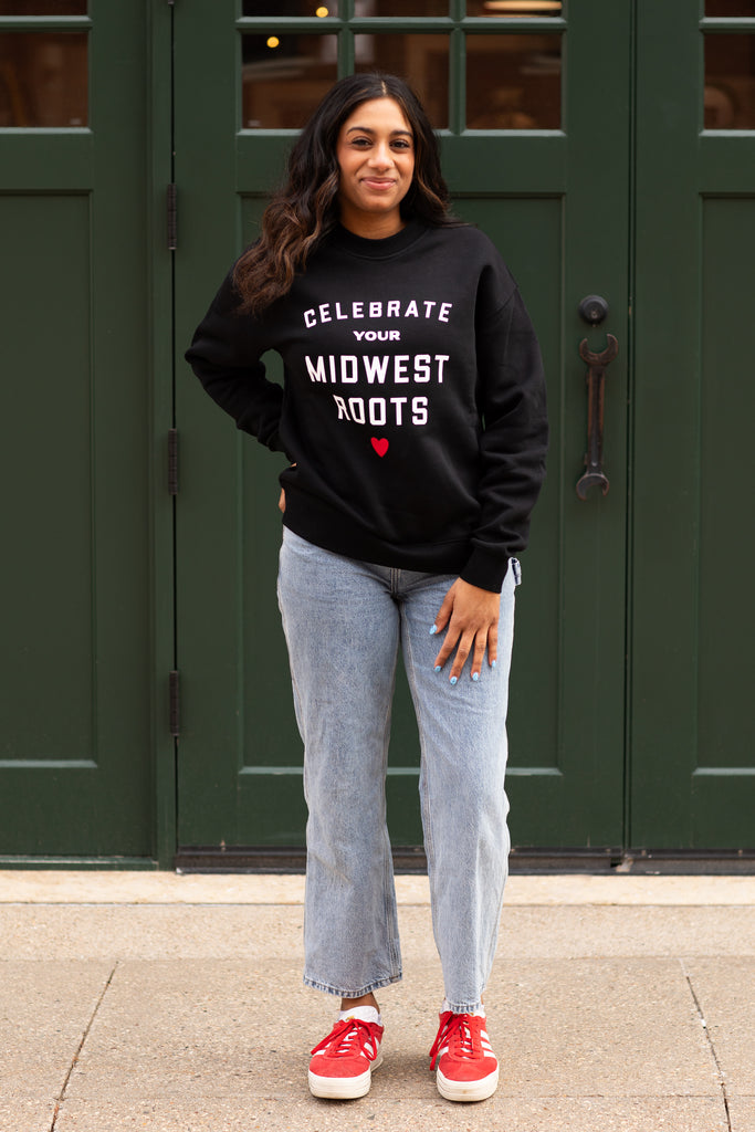 Midwest Roots Crew in Black (FINAL SALE)