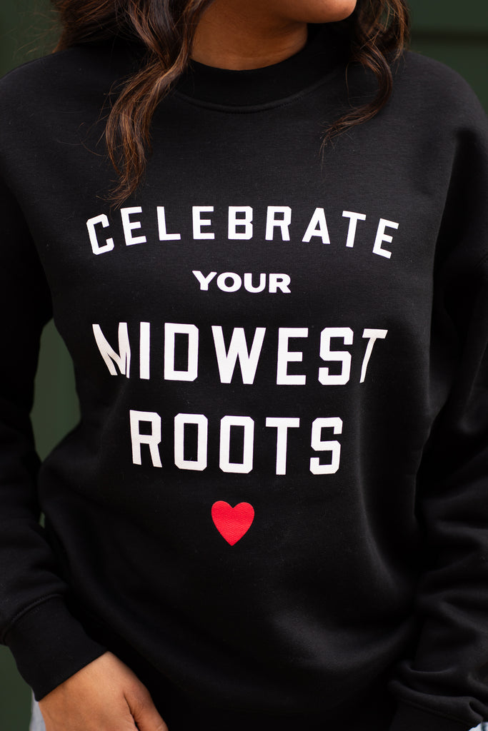Midwest Roots Crew in Black (FINAL SALE)