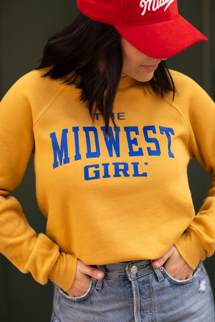 The Midwest Girl Crew in Mustard (FINAL SALE)