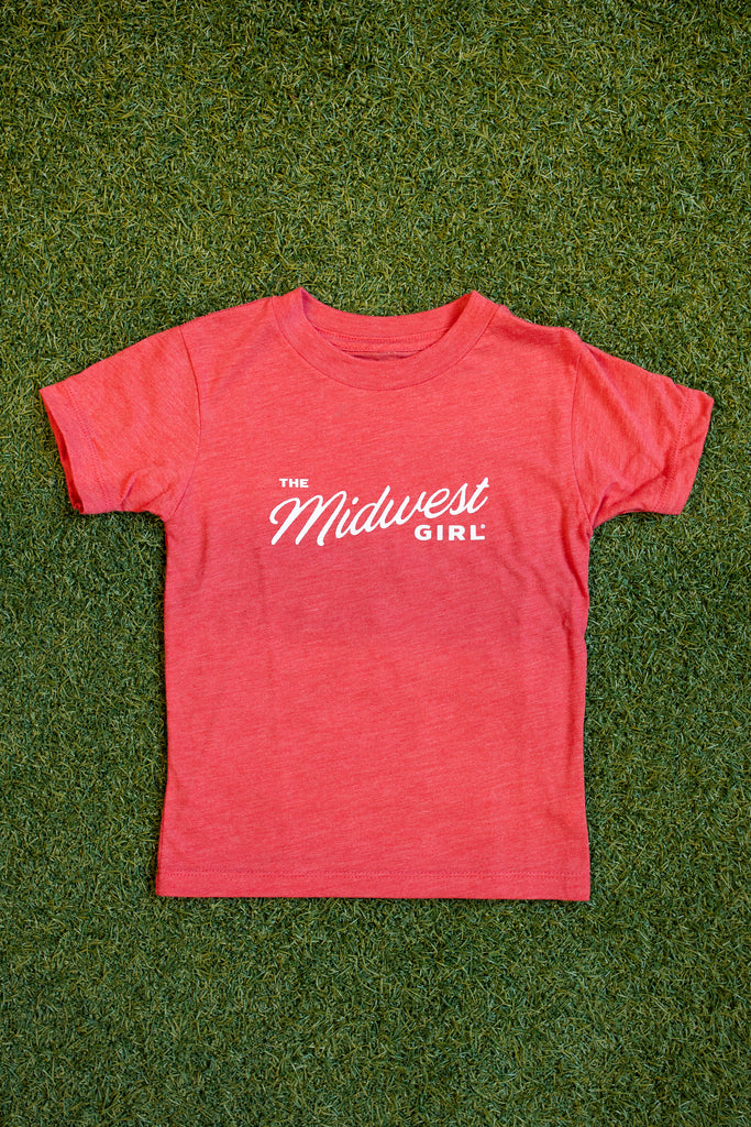 The Midwest Girl Tee for Kids in Red (FINAL SALE)