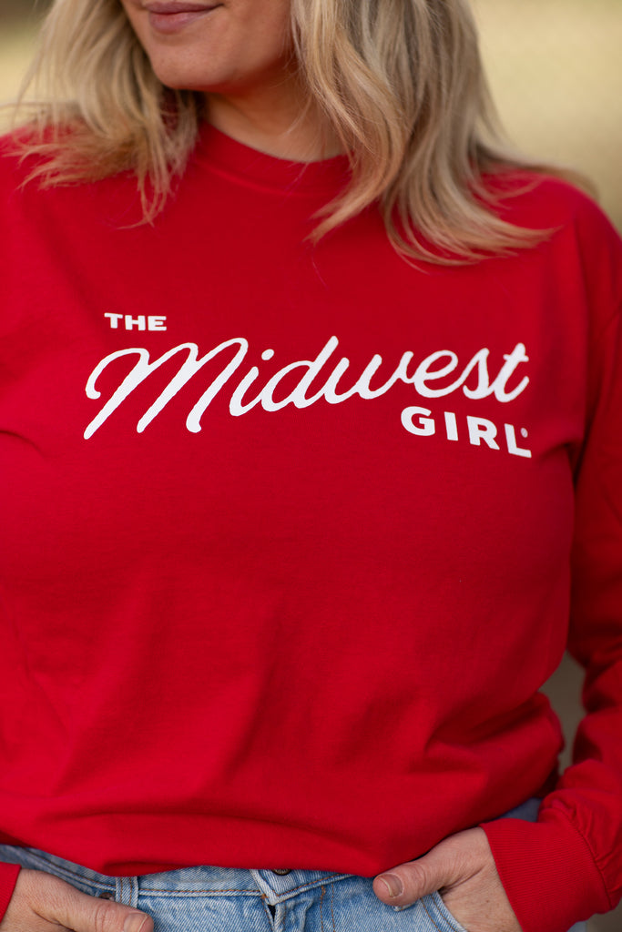 The Midwest Girl Long Sleeve in Red