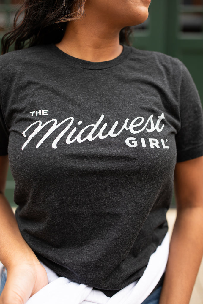 The Midwest Girl Tee in Charcoal