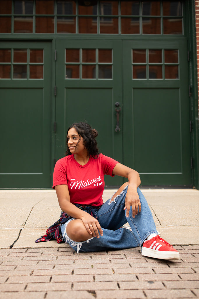 The Midwest Girl Tee in Red