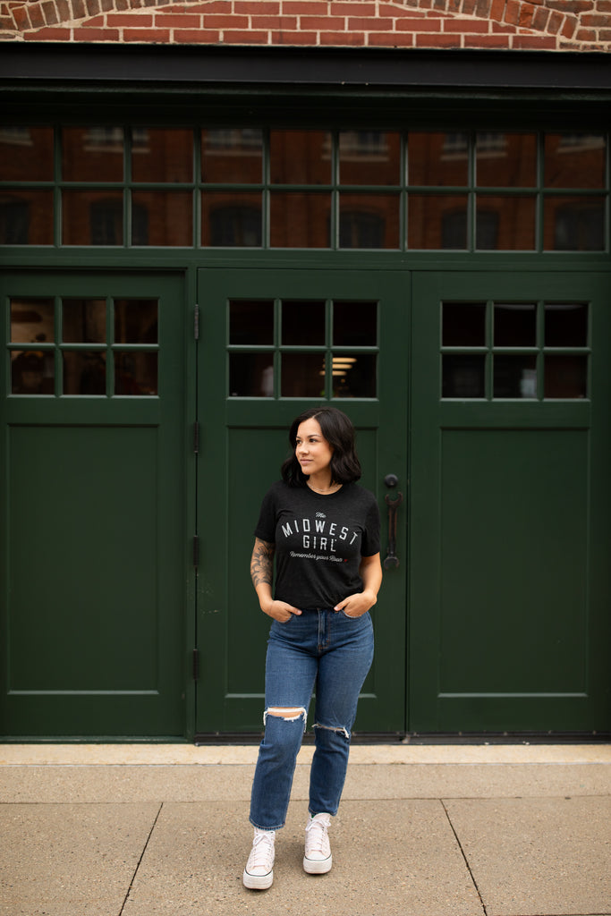 Jackson Street Tee in Charcoal Black