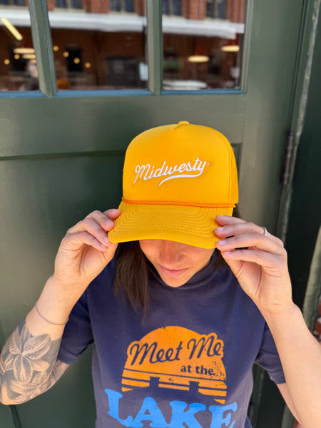 Midwesty Trucker Hat in Gold