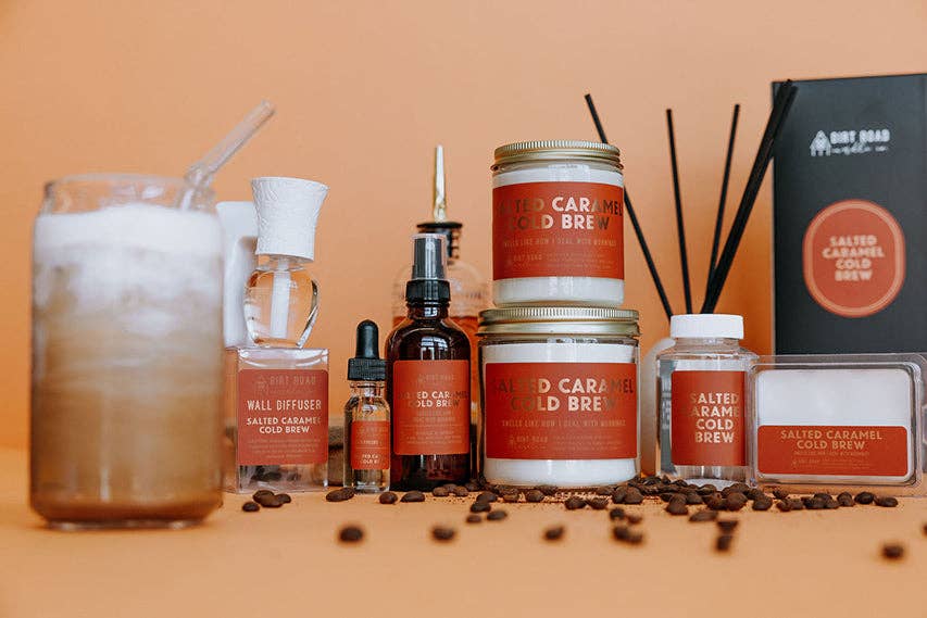 Salted Caramel Cold Brew Candle: 8 oz Candle