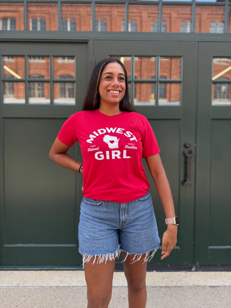 Wisconsin Tee in Red
