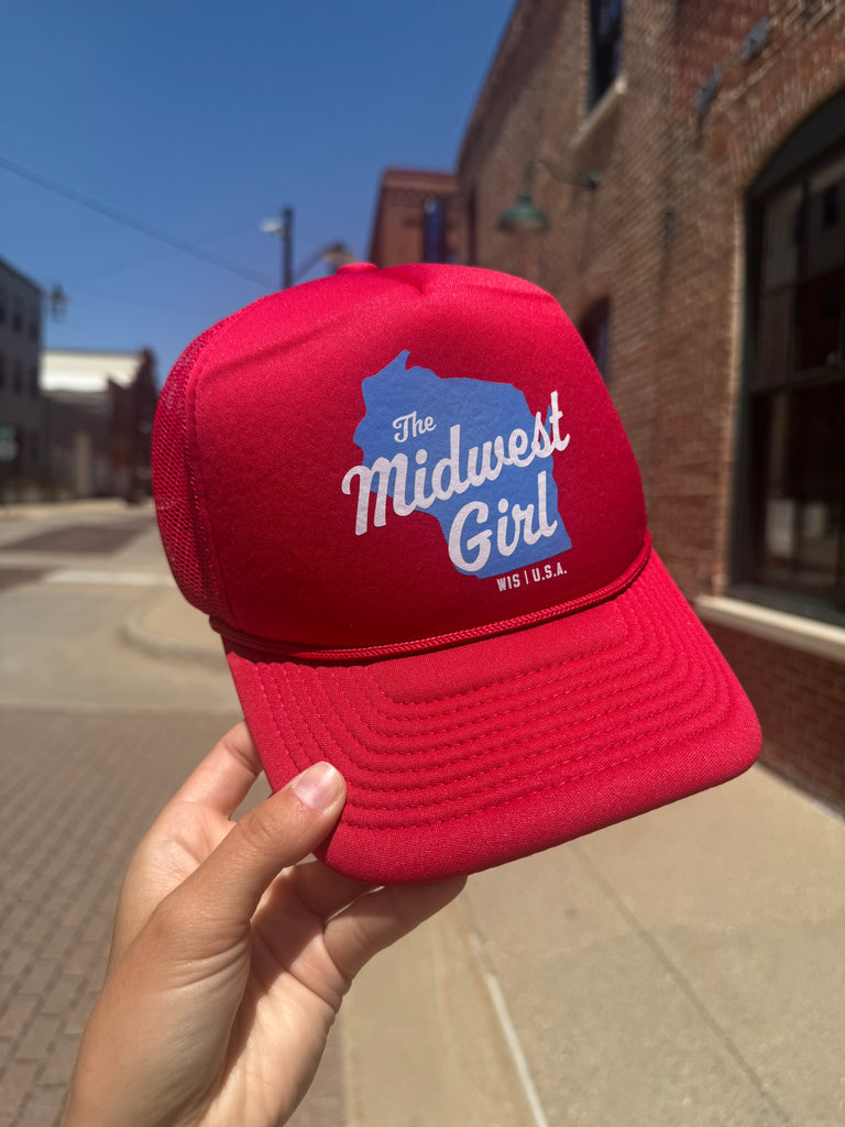 Wisconsin Midwest Girl Trucker Hat