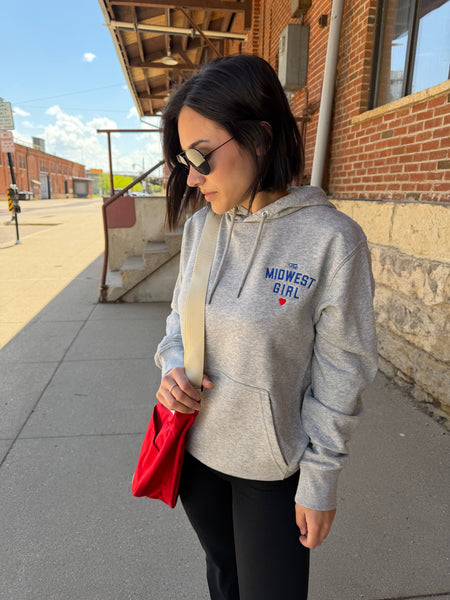 Midwest Girl Terry Hoodie in Gray
