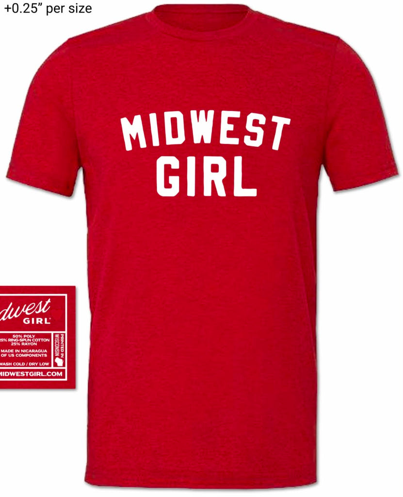 Midwest Girl Tee in Red
