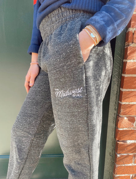 The Midwest Girl Sweats in Charcoal