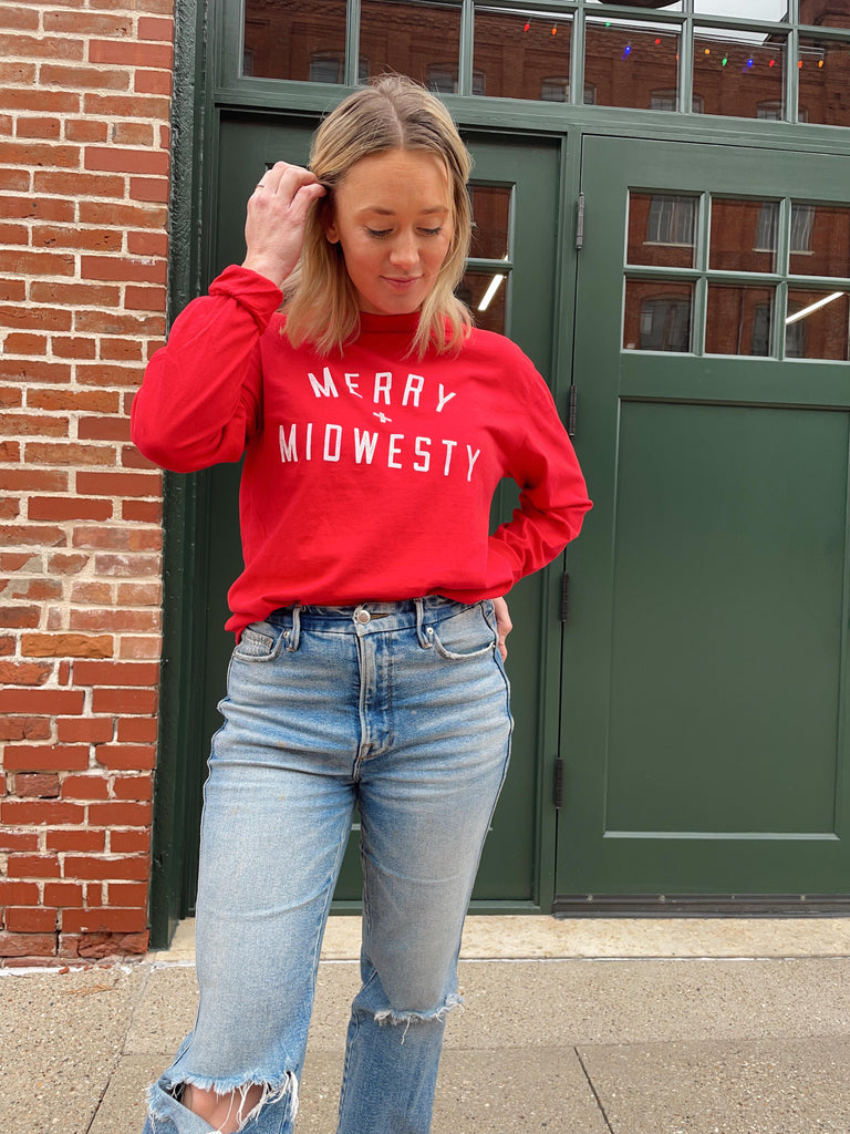 Merry + Midwesty Long Sleeve in Red