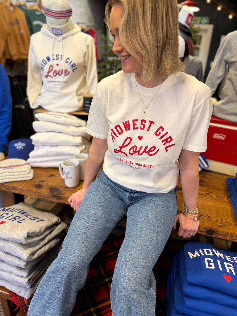 Midwest Girl Love Tee in Natural