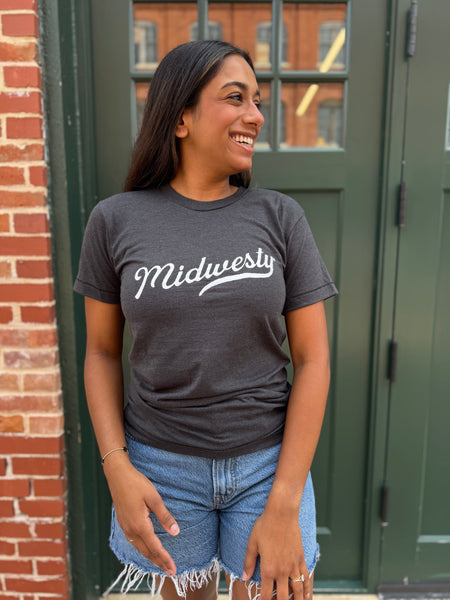 Midwesty Tee in Charcoal