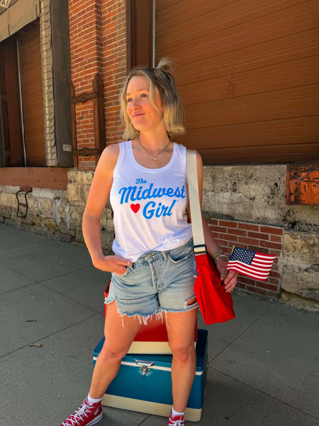 Midwest Girl Racer Back in White
