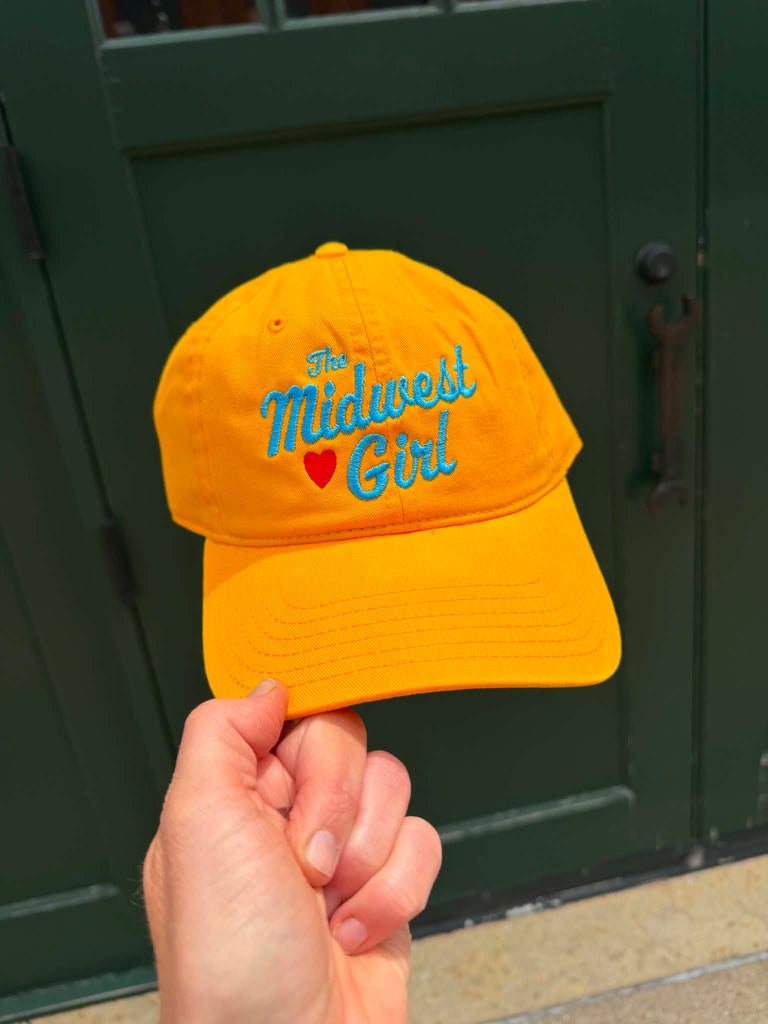 Midwest Girl Dad Hat in Gold
