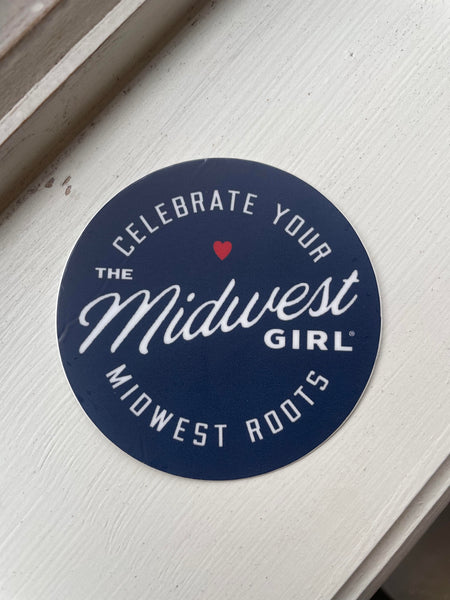 Round Midwest Girl Sticker