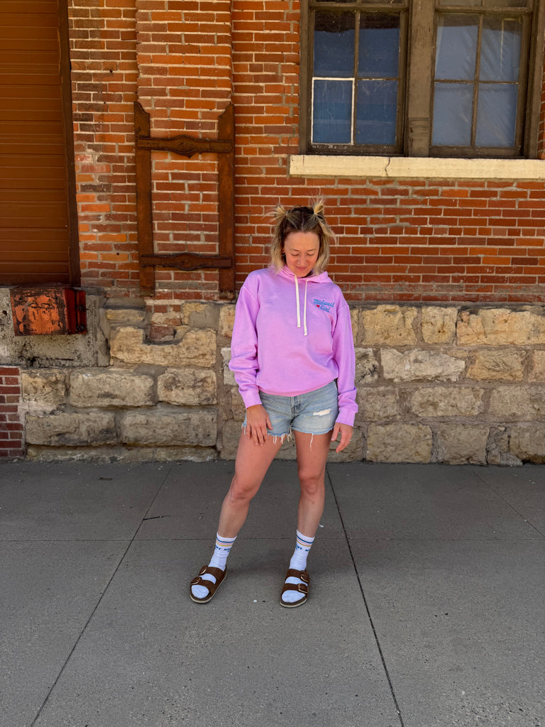 The Midwest Girl Hoodie in Neon Violet
