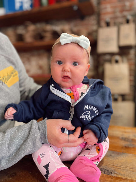 Midwest Girl Zip Up for Kids in Navy