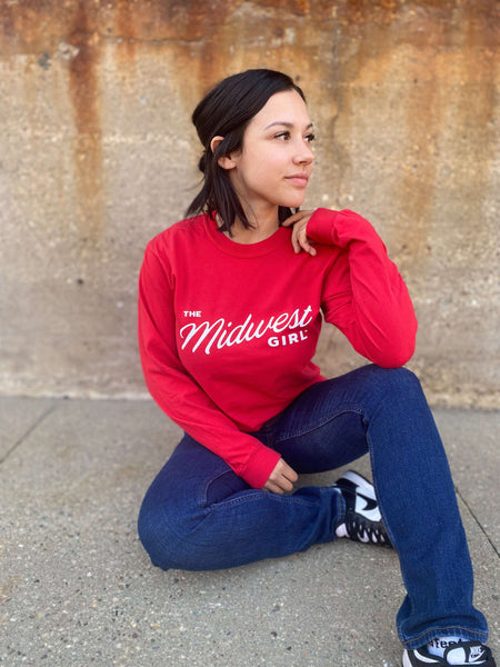 The Midwest Girl Long Sleeve in Red