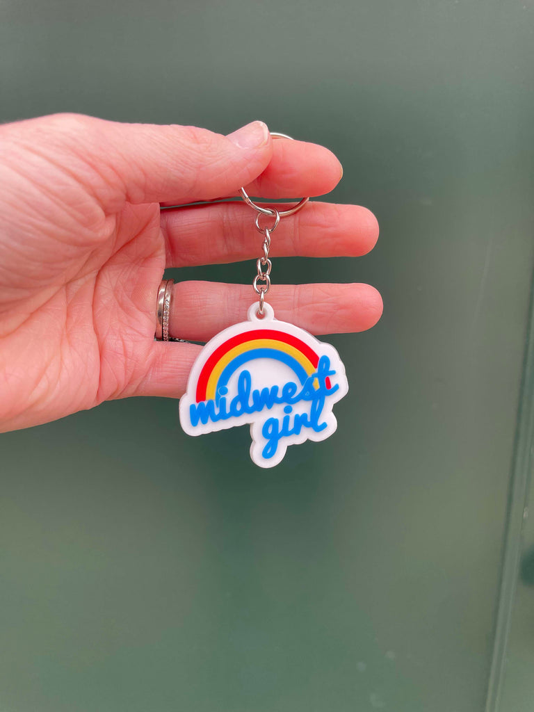 Midwest Girl Rainbow Keychain