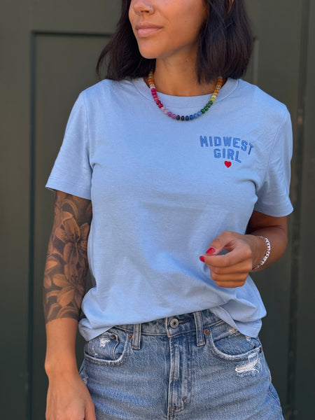 Midwest Girl Women's Tee in Baby Blue