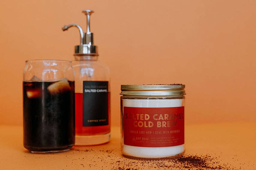 Salted Caramel Cold Brew Candle: 8 oz Candle