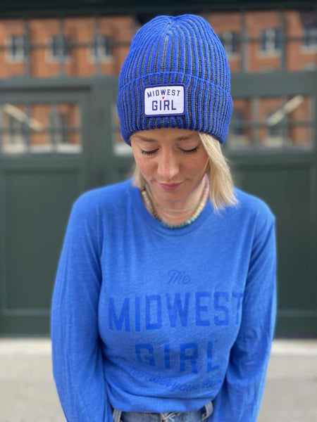 Midwest Girl Stocking Hat in Royal