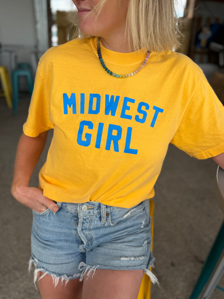 Midwest Girl Tee in Citrus