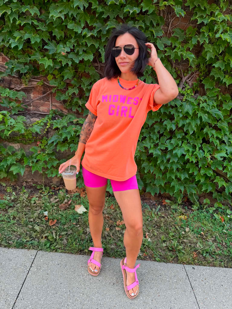 Midwest Girl Tee in Melon