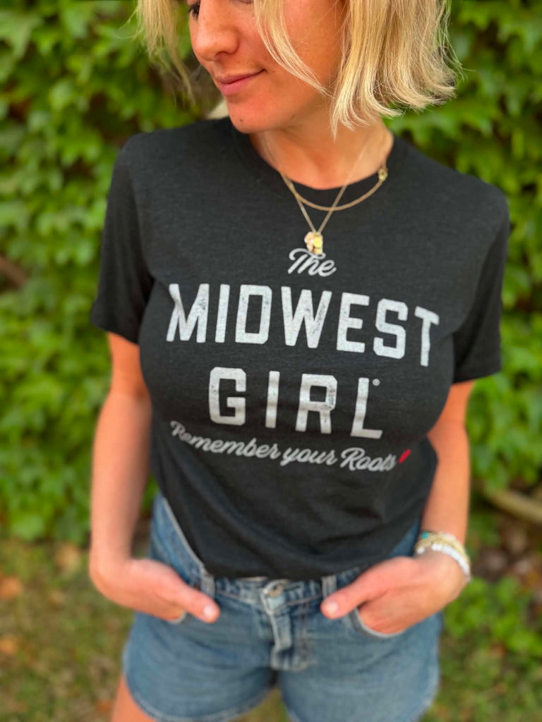 Jackson Street Tee in Charcoal Black