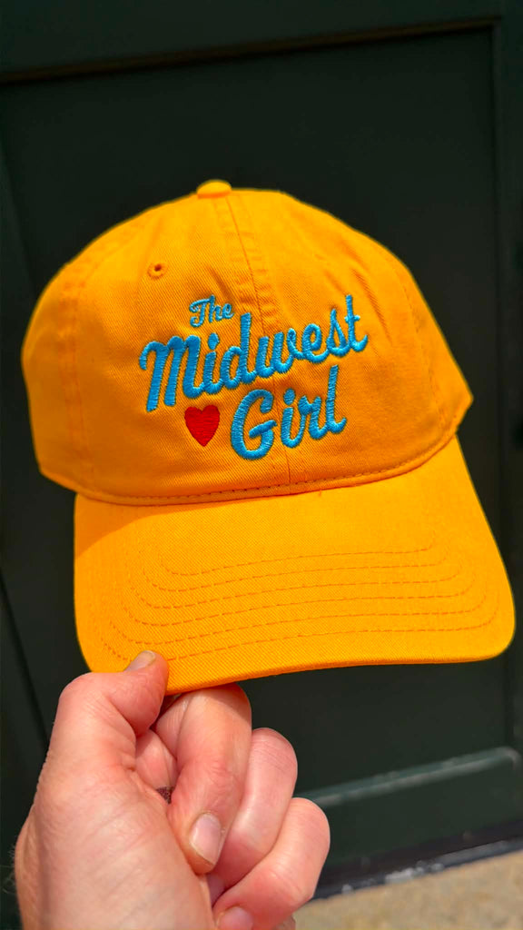 Midwest Girl Dad Hat in Gold