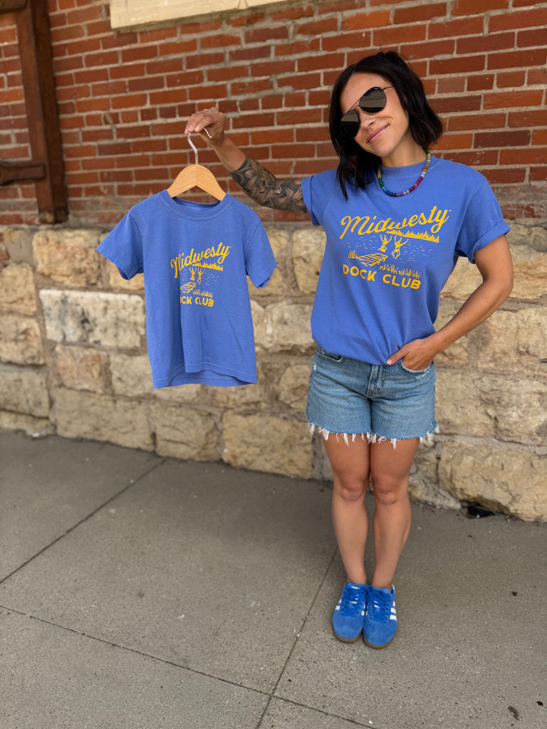 Midwesty® Dock Club Tee in Flo Blue for Kids