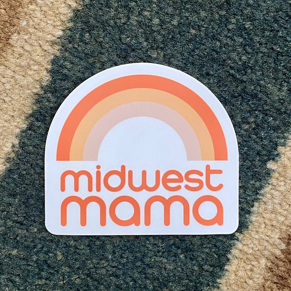 Midwest Mama Badge Sticker in Neutral