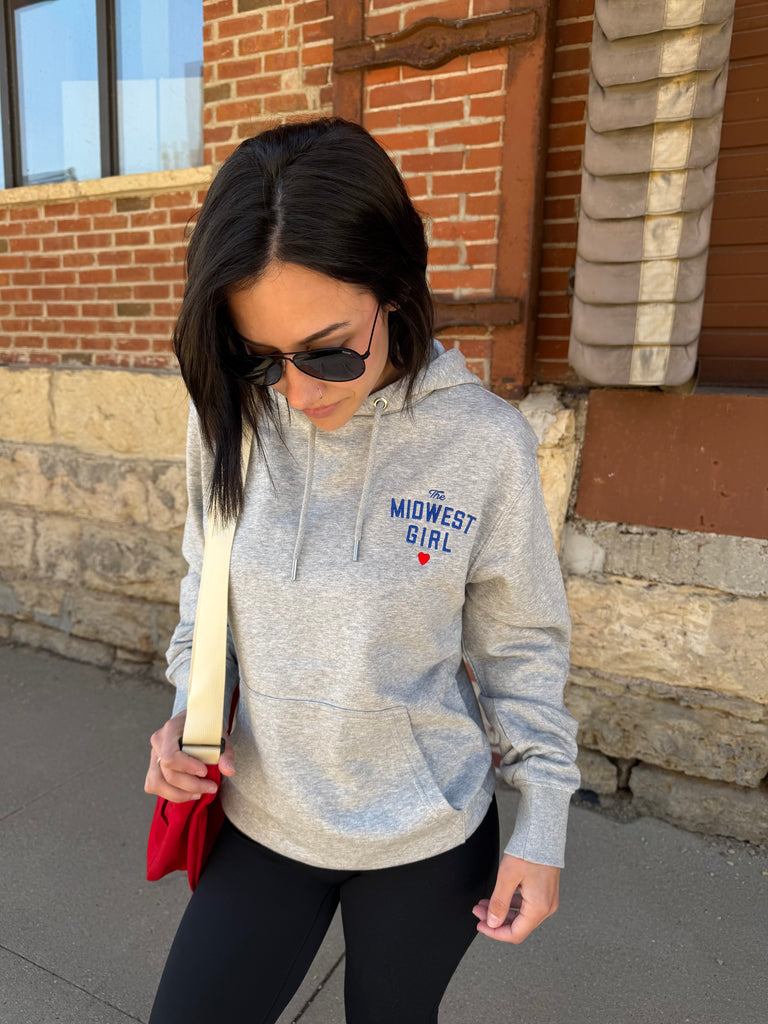 Midwest Girl Terry Hoodie in Gray
