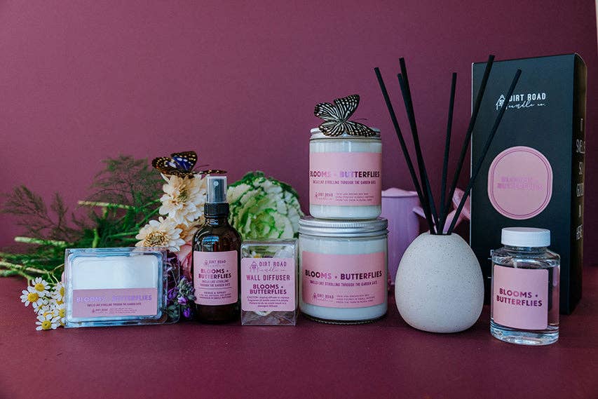 Blooms + Butterflies Candle: 8 oz Candle