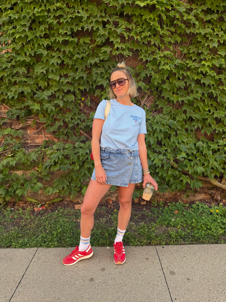 Midwest Girl Women's Tee in Baby Blue