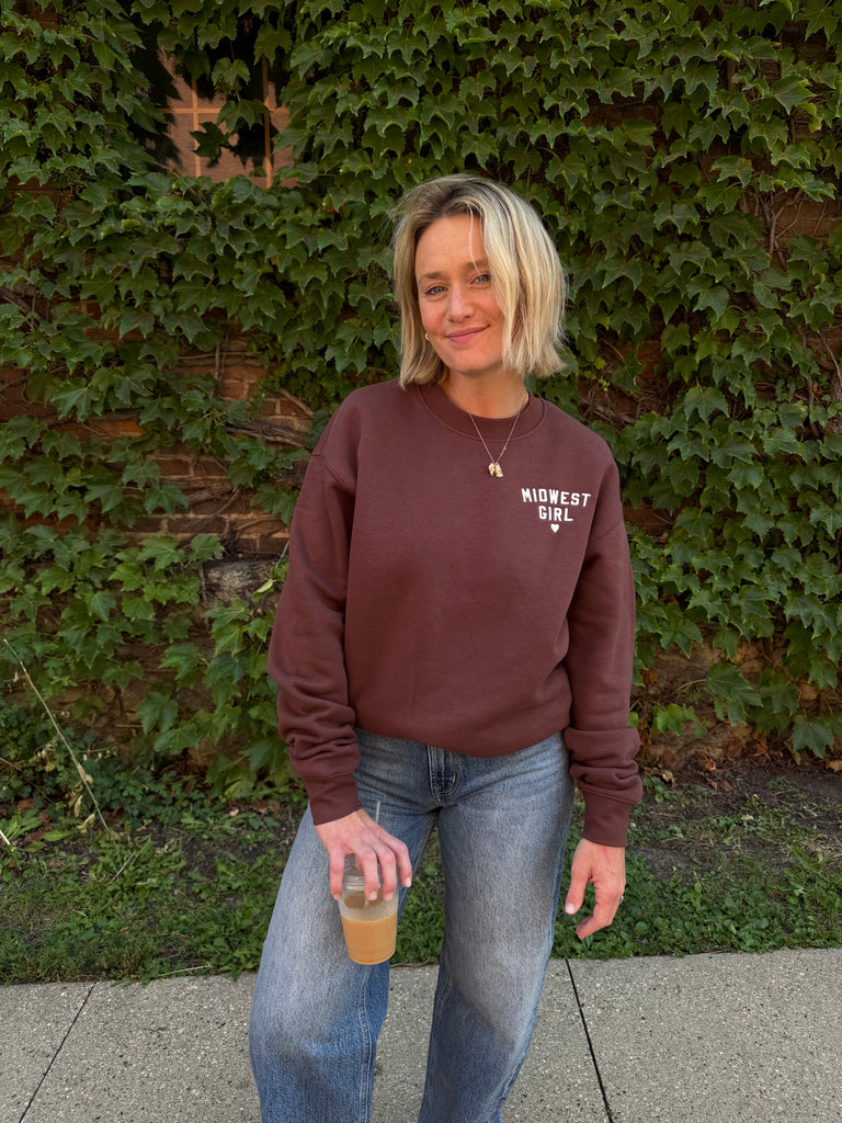 The Midwest Girl Crew in Chestnut Brown