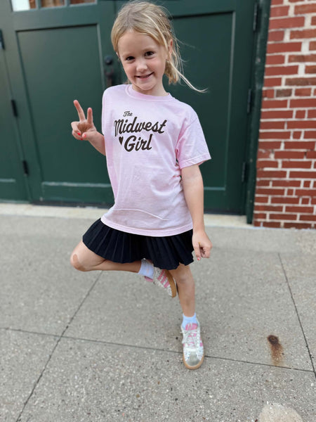 Midwest Girl Tee in Blossom for Kids