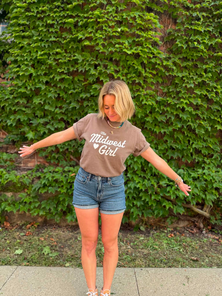 The Midwest Girl Tee in Espresso