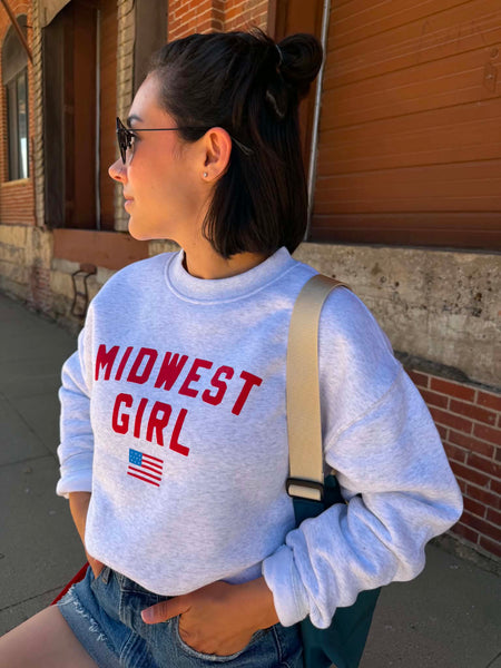 The Midwest Girl Flag Crew in White Heather