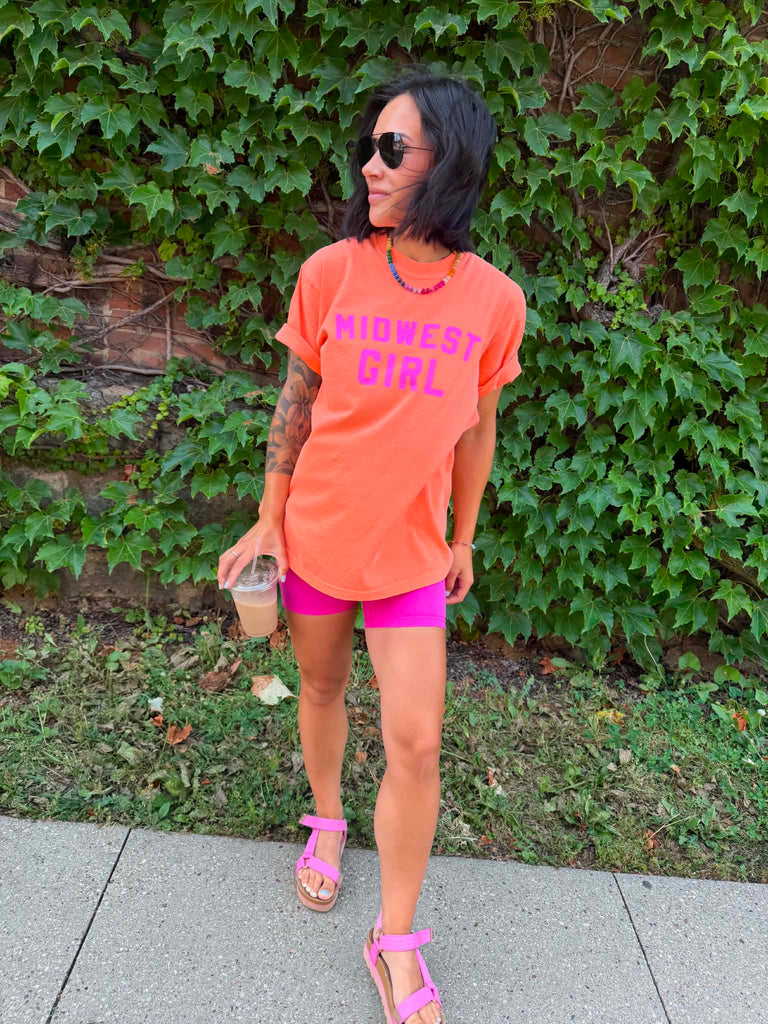Midwest Girl Tee in Melon