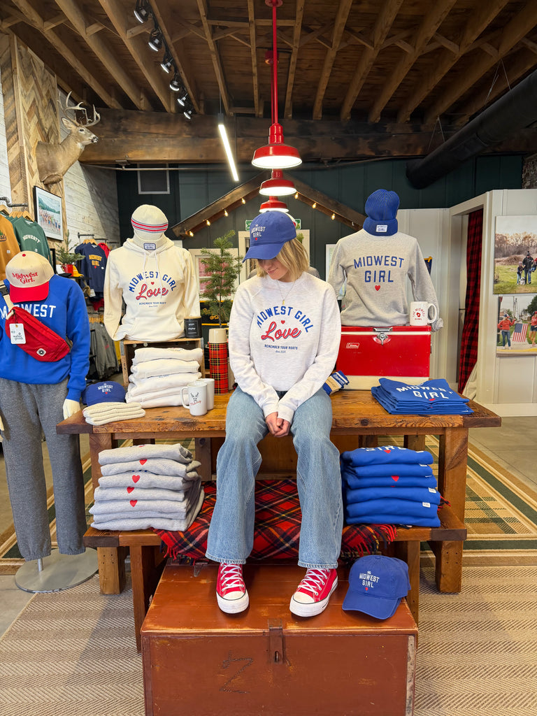 Midwest Girl Love Crew in Ash